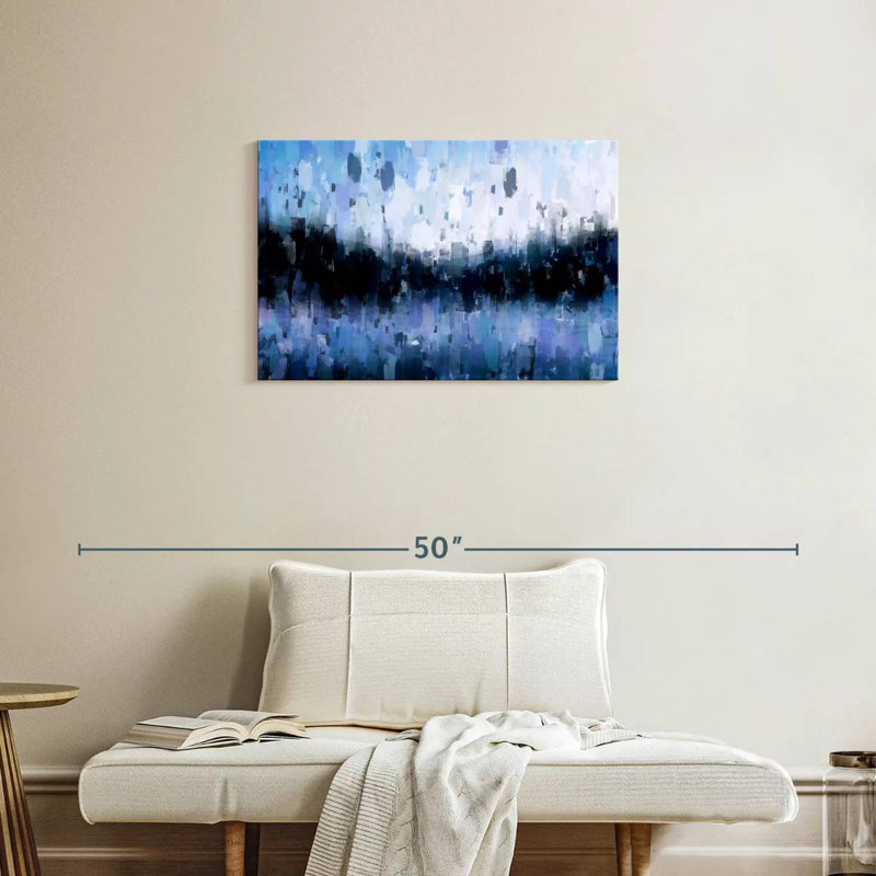 Avery Abstract Navy Blue, 20'' H X 30'' W