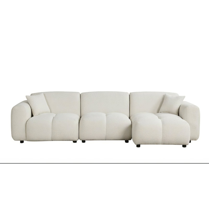 Canapé modulaire Bella, Beige Boucle