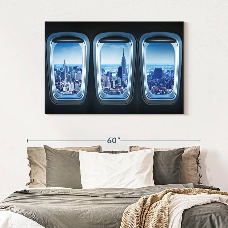Mehar NY From Plane Window, 32" H x 48" W