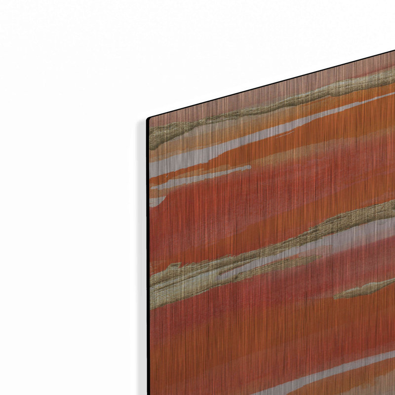 Ivy Bronx «Gilded Mandarin I» par Chris Paschke, art mural en métal, H 12 po x l 12 po