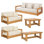 Melrose 5 Piece Outdoor Conversation Set