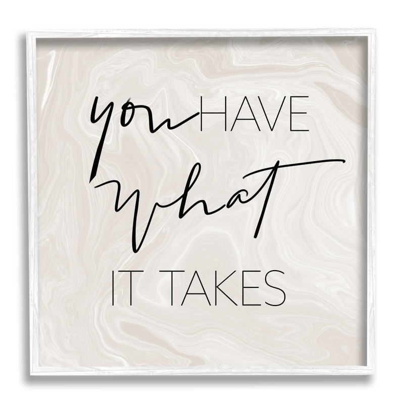 "What It Takes", H 12 po x l 12 po x P 1,5 po, Giclée encadrée blanc bord de mer