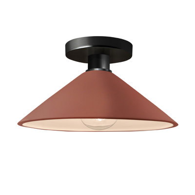 Single Light Ceramic Semi Flush Mount