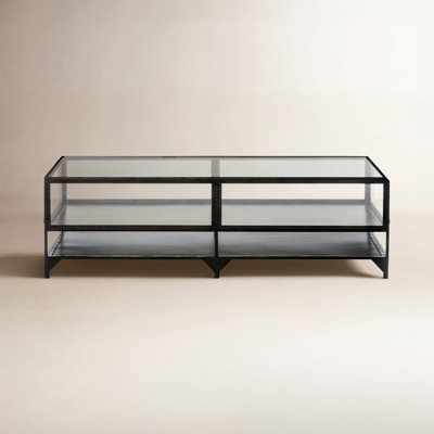 Bayline Glass Top Single Coffee Table