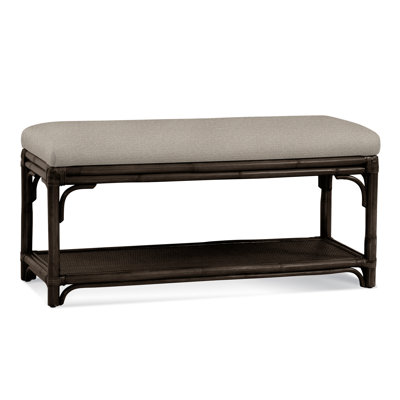 Summer Retreat Wicker Shelf Storage Bench