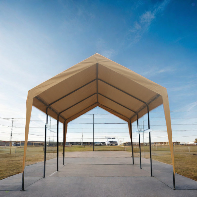 Abri d'auto extérieur 10X20FT pour les fêtes, les événements, le patio et le jardin, Sable