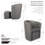 Faux Leather Barrel Chair with Footstool-1969987530