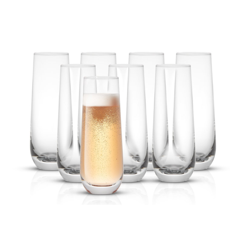 JoyJolt Milo Champage Flute Glass, 9.4oz