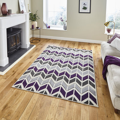 Armbruster area rug Machine Woven Rectangle Grey