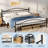 Metal Bed Frame with Vintage Headboard and Footboard, Heavy Duty Iron Platform Bed-614130736