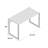 Blin Tempered Glass Steel Writing Desk