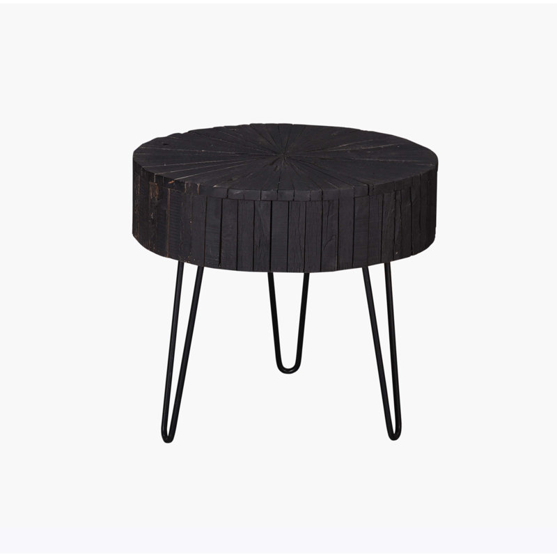 Drishya Solid Wood Top End Table