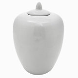 11" Antique White Porcelain Vase Jar