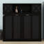 Lit escamotable peu encombrant avec armoires de rangement-1464277765