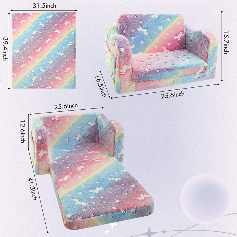 Aaja Kids 11'' Club Chair Chair and Ottoman