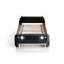 Lit moderne de style moderne de style Jeep avec finition ultrabrillante, veilleuses à DEL sur les phares, structure métallique, finition noire