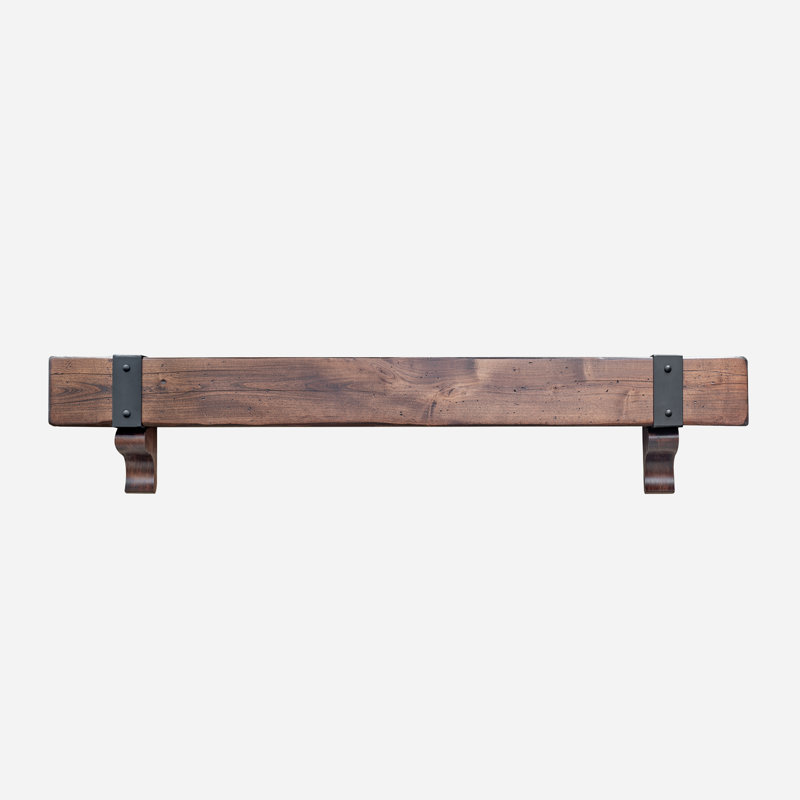 Manteau de cheminée Villa avec sangles en acier, 48"
