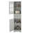 Grey Board Bathroom Console - With Drawer, Doors, And Adjustable Shelf For Freestanding Tall Storage Cabinet-1483055077