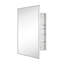 Armoire à pharmacie de salle de bain encastrée et à fixation en chrome avec miroir 20 po x 30 po Velin-962449697-962453214
