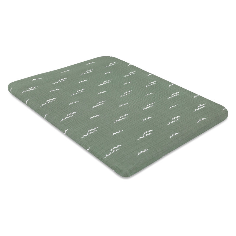 Ocean Waves Muslin All-Stages Midi Crib Sheet