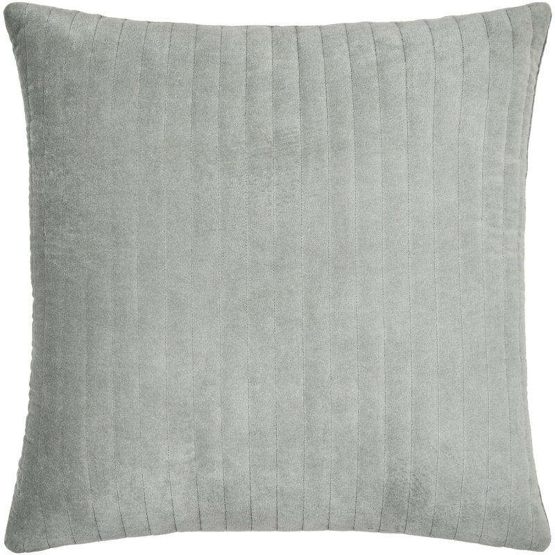 Coussin en coton Beyerne, 22 po x 22 po, Duvet, Sauge