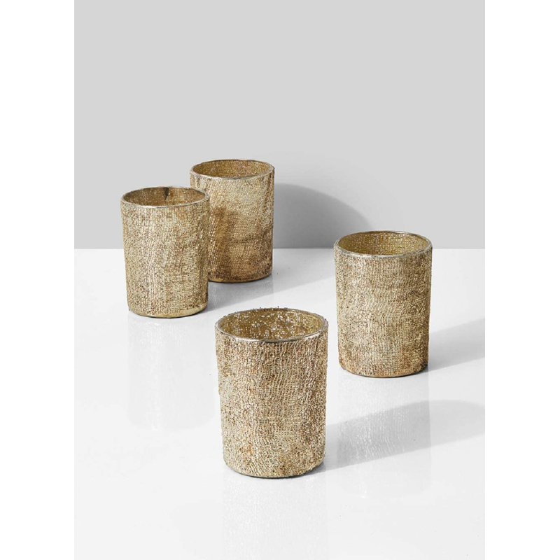 Ensemble de porte-votives en verre 24 pièces