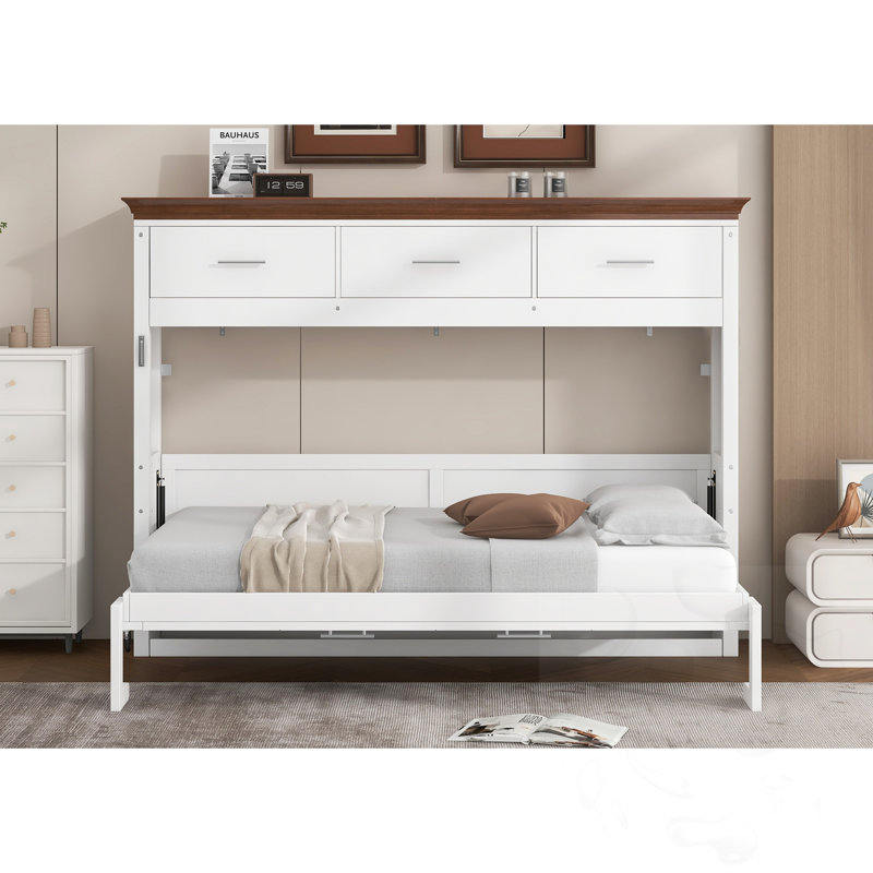 Lit escamotable simple avec 3 tiroirs