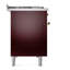 Cuisinière ILVE Nostalgie II Series 48 po à double combustible avec 8 brûleurs scellés et plaque de cuisson (propane liquide, porte pleine)-812063046-812063163