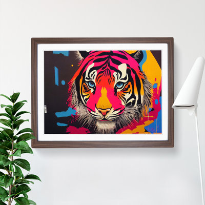 Colourful Tiger Vol.2 Abstract - Framed Print