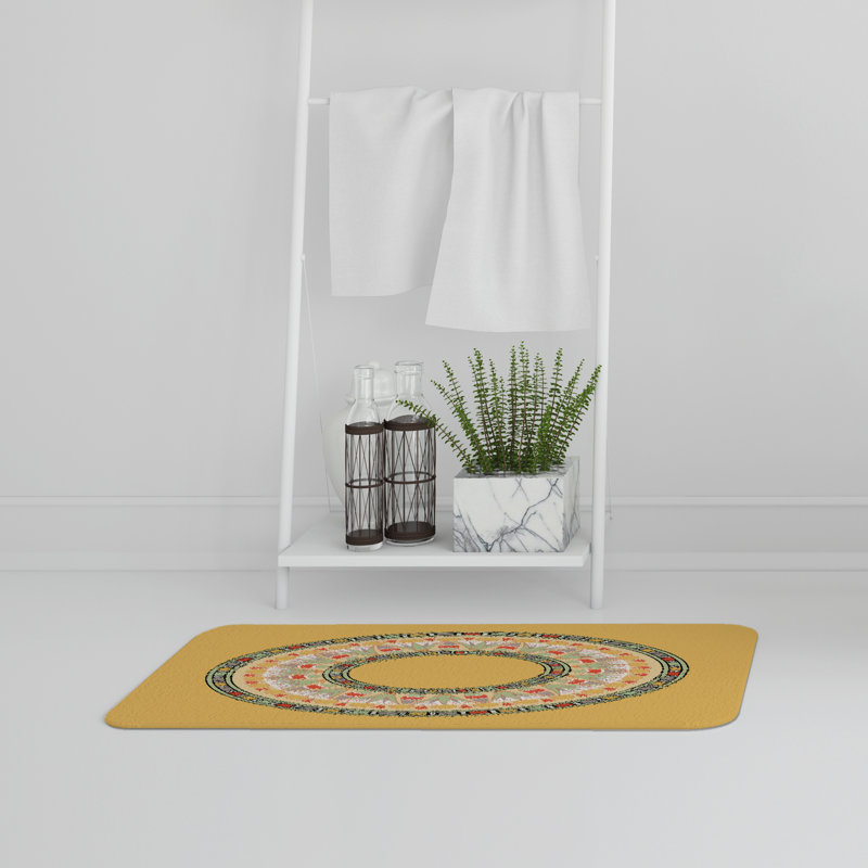Shoell Non-Slip Bath Rug, Ancient Lotus Circle