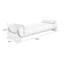 Banc rembourré en velours blanc-69983671
