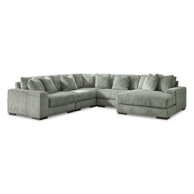 Canapé modulaire Adriona Fog 5pc LAF, Orienté à droite