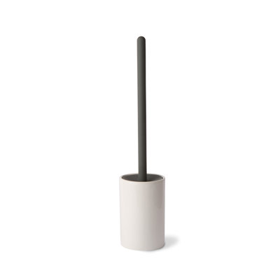 Skoati Silicon 17.7in. H Free Standing Toilet Brush and Holder