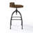 Edison Swivel Adjustable Height Counter Stool with Metal Frame