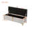 Elegant Upholstered Storage Ottoman,Storage Bench With Metal Legs For Bedroom,Living Room,Fully Assembled Except Legs,Beige