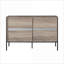 Commodes | Commode de rangement robuste à 6 tiroirs, style rustique, bois d'ingénierie et amp; Structure en acier, 48 pouces, gris ardoise | Panneau de particules | Chambre à coucher