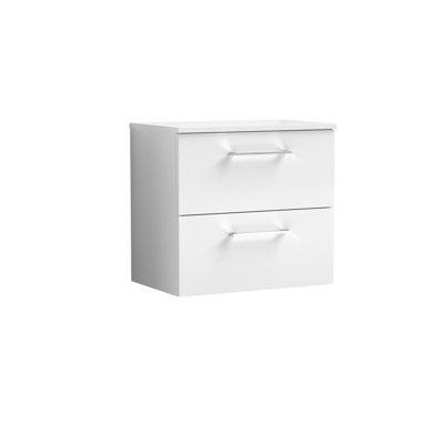 Arno 605mm Wall Hung Single Vanity Unit with Worktop