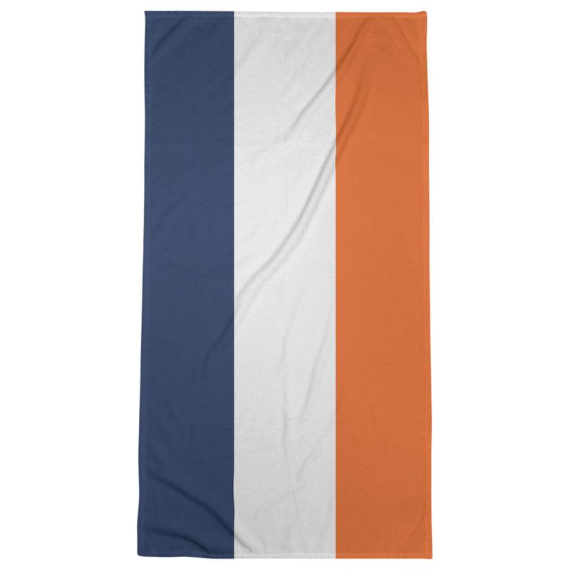 Nashville Lightweight Bath Towel, Microfiber, Orange/Midnight Navy Blue/Orange