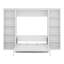 Grand lit escamotable avec bureau et tablettes, lit escamotable peu encombrant