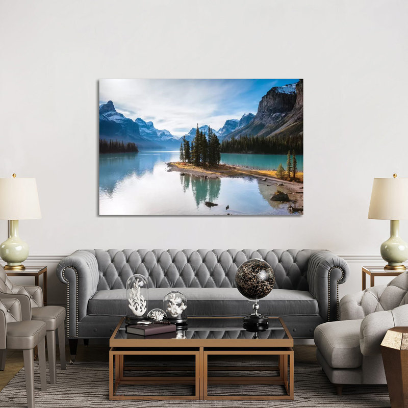 Iconic Spirit Island on Maligne Lake 1 Piece Wrapped Canvas Wall Art, 152.5 cm H x 101.5 cm W