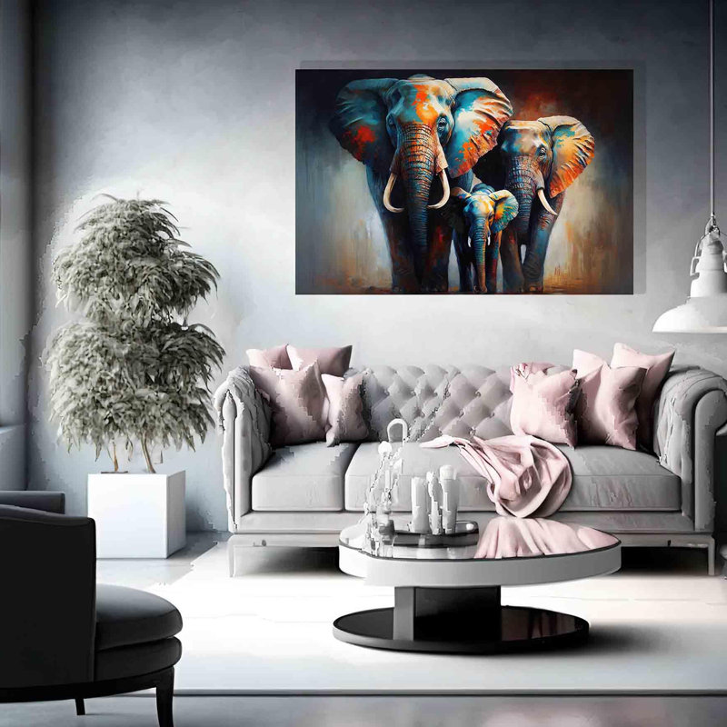 Animals Wall Decor on Canvas, 76cm H x 50cm W x 1cm D