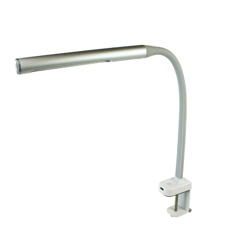 Lampe de bureau multi-fonctions à del Annalee, Chrome