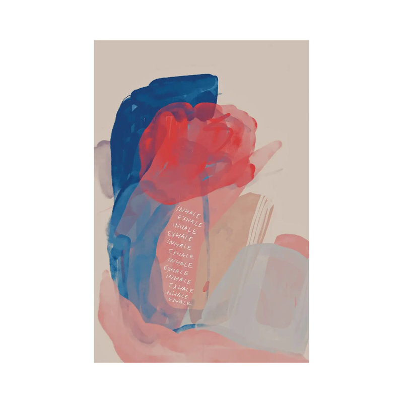 Inhale Exhale Abstract by Morgan Harper Nichols - Wrapped Canvas Painting, 20.32 cm H x 30.48 cm W