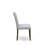 3 Piece Kitchen Table Set for Small Spaces Contains a Round Dining Room Table with Pedestal and 2 Grey Linen Fabric Parsons Chairs, Antique Walnut-2038173630-2038173570