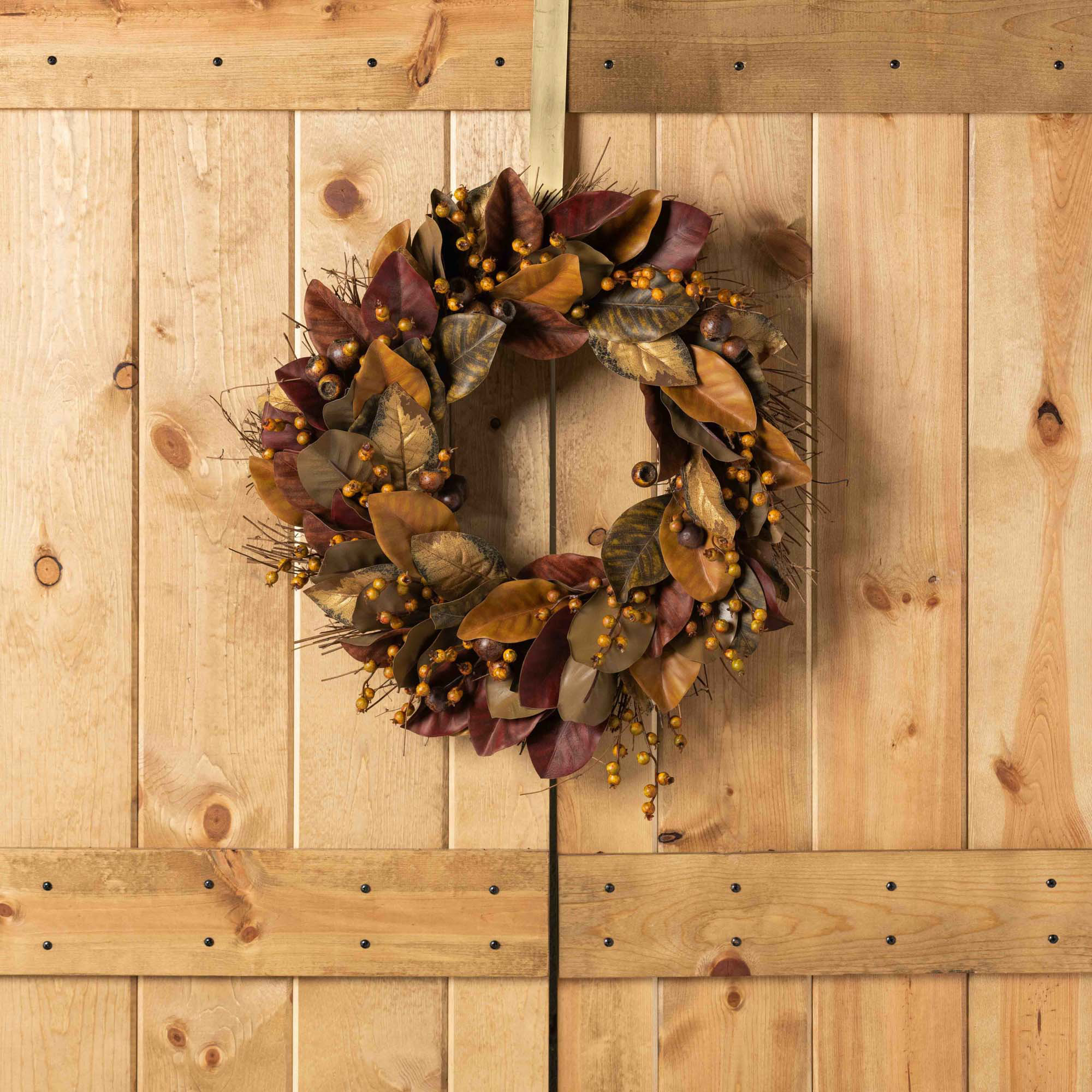 Thanksgiving Silk Wreath, 24" H x 24" W x 6" D