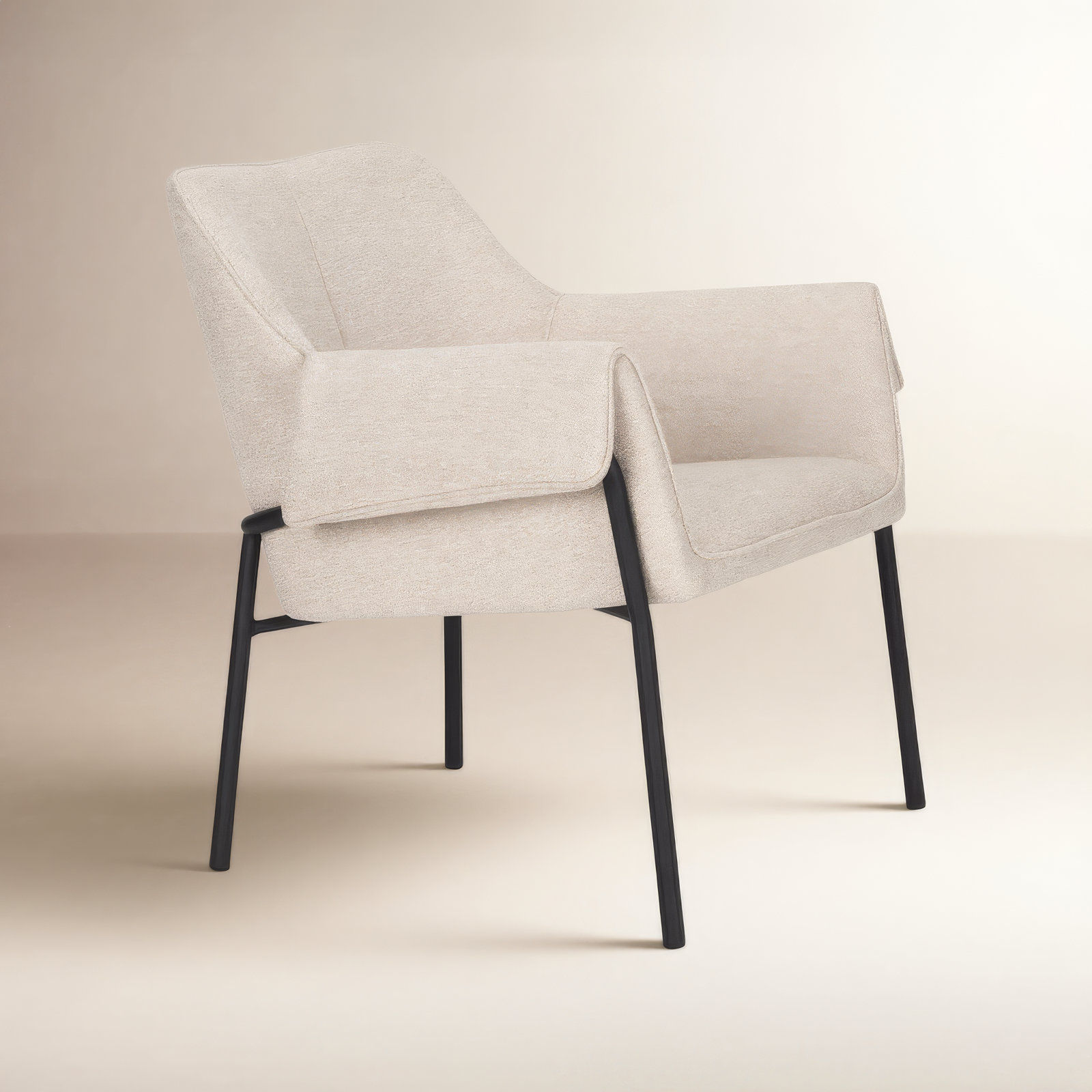 Gloriette Armchair, Oatmeal Polyester Blend