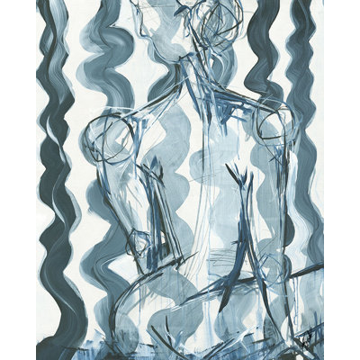 Nude 410 by Kelly O'Neal - Floater Frame Painting on Canvas