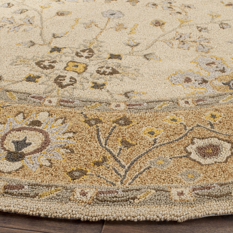 Amitola Hand Hooked Performance Oriental Rug, Round 8'