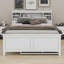 Lit plateforme avec tête de lit avec rangement, USB, lit gigogne et 3 tiroirs-2124545129-2124545128