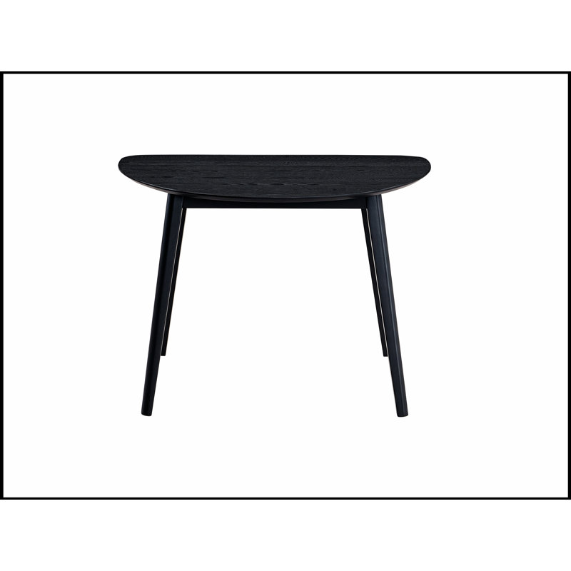 Élégante table de salle à manger rectangulaire au fini noir véritable pour un décor moderne et élégant